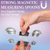 Magnetic Measuring Spoons Set of 8 with Leveler, Stainless Steel Metal Measuring Spoon, Dual Sided for Measuring Dry and Liquid Ingredients, Teasp...