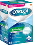 Corega Rapid Denture/Third Teeth Cleaning Sticks, 1x66 Teething Cleaning Tablets - Cleaning in 3 Minutes...