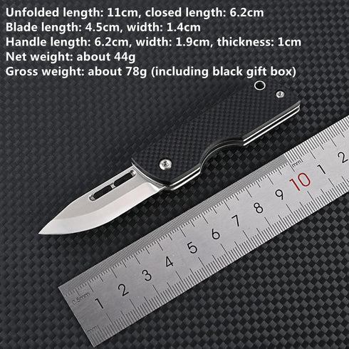 EDC Pocket Folding Knife D2 Steel Blade G10 Anti-Slip Handle for Hunting Fishing Camping Hiking Outdoor Activities Home Improvement, Gifts for Men...