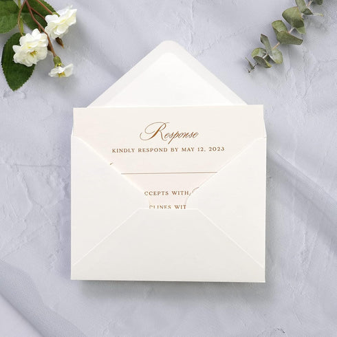 PONATIA 50 Pack A1 Envelopes, 3 5/8 x 5 1/8 Inches Ivory Envelopes Perfect for Weddings Cards, RSVP Cards, Response Cards, Baby Showers, Thank You...