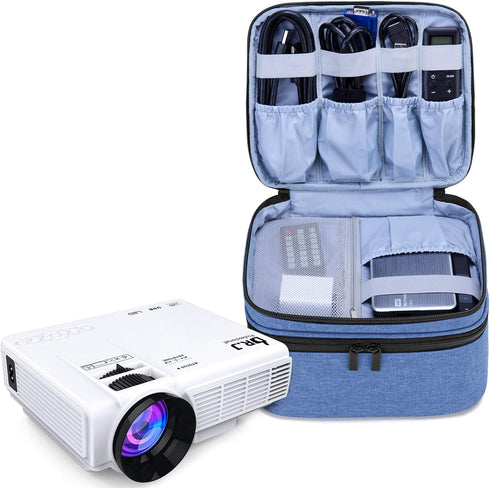 LUXJA Carrying Bag Compatible with DR.J Mini Projector, Portable Case for Mini Projector and Accessories (Fits Most Major Mini Projectors), Blue...