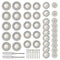40 Pcs Diamond Cutting Wheel Set, 25mm/30mm/35mm/40mm Diamond Coated Cutting Wheel with 8 Pcs 3mm Mandrel and 2 Pcs Screwdriver...