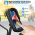 Waterproof Motorcycle Phone Mount 360° Rotation Motorcycle Rearview Mirror Phone Holder Anti-Shake Large Capacity Motorcycle Cell Phone Holder wit...
