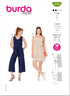 Burda Style Misses' Sleeveless Jumpsuit and Romper, Code 6134 Sewing Pattern Kit, Sizes 8-18, Multicolor...