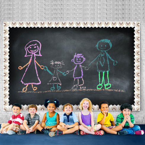 8 Rolls 131 ft Diversity Bulletin Board Borders for Classroom Decor Equality Growth Mindset Bulletin Trim Sticker Bulletin Board Border Trim for P...