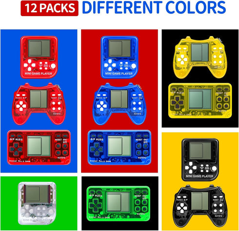 12 PCS Video Game Party Favors,Video Game Keychain for Kids,Idea Gift for Video Game Party Birthday Supplies,Goodies Bags Stuffer...