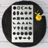 Aleks Melnyk No.414 Metal Stencil, Geometric Shapes with Definition, Small Stencil, 1 PC, Template for Wood Burning, Engraving, Crafting, Scrapboo...