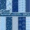 MIAHART 30 Sheets Merry Christmas Pattern Paper Set A4 Size 10 Designs Festival Decorative Craft Paper Double-Sided for Card Making Scrapbook, Blu...