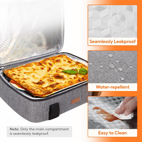 Lifewit Insulated Casserole Carrier for Hot or Cold Food, Casserole Dish Carrying Case, Lasagna Holder for Potluck Parties/Picnic/Cookouts, Fits 9...