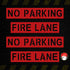 4 pcs 4 Inch FIRE Lane No Parking Stencil-Vinyl Self Adhesive Parking Lot Stencils-Pavement Letter Spray Painting Sticker Stencil-6x59" No Parking...