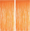 Orange Tinsel Curtain Party Backdrop - GREATRIL Foil Fringe Curtain Party Streamers for Fall/Thanksgiving Day/Birthdays/Doorway/Easter/Coco Theme/...
