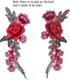 BronaGrand 10 Pieces 5 Pairs Embroidered Patches Rose Flower Sew on Patch Applique for DIY Clothing, Jeans,Sewing...