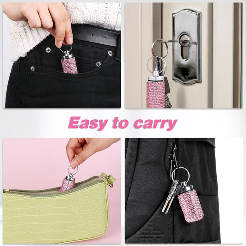 Pill Organizer Stainless Steel Waterproof Pill Holder Box Bling Small Medicine Case Dispenser Bottle Travel Portable Jewelry Ring Holder Keychain ...