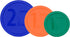 Pyrex 322-PC (1) Green 1qt & 323-PC (1) Orange 1.5qt & 325-PC (1) Blue 2.5qt Mixing Bowl Lids Made in the USA...
