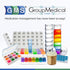 GMS Weekly Pill Organizer - 7 Day AM/PM Pop Out Pill Pods for Supplements, Vitamins & Medications - Ideal for Daily Use & Travel - Rainbow...