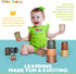Kidsthrill Set Brown-theme Modern Design 11 Stacking Cups Baby Toys for Boys & Girls, Drain Holes for Baby Bath Toys Pool Toys and for Beach Sand ...