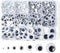 Bflaae 764pcs Black Wiggle Googly Eyes Self Adhesive, 4mm 6mm 8mm 10mm 12mm 15mm 20mm Large and Small Googly Eyes for Crafts...