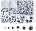 Bflaae 764pcs Black Wiggle Googly Eyes Self Adhesive, 4mm 6mm 8mm 10mm 12mm 15mm 20mm Large and Small Googly Eyes for Crafts...