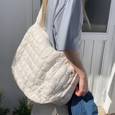 Nefelibata Tote Bag for Women Stylish Puffer Bag Quilted Bag Lightweight Puffy Tote Bag Quilted Padding Shoulder Bag...