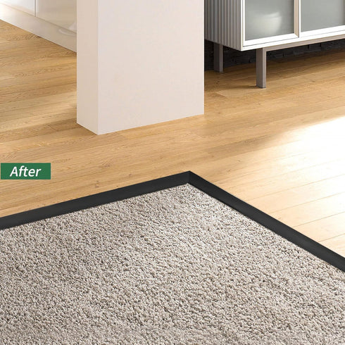 Floor Transition Strip Self Adhesive, PVC Carpet & Floor Edging Trim Strip Suitable for Carpet Threshold Transition Width 3mm Height Less Than 4 m...