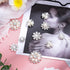 66 Pieces Craft Pearl Crystal Rhinestone Buttons Flower Faux Pearl Bouquet Embellishments for Crafting Flat Back Decorative Button DIY Jewelry Mak...