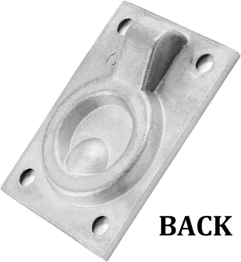 2Pcs Flush Pull Ring Handles 2.5" x 1.8" Hidden Recessed Furniture Handle, 304 Stainless Steel Recessed Boat Hatch Latch Cabinet Flush Mount Lifti...