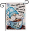 Snuggle Up Gnomies It's Cold Outside Home Decorative Garden Flag Winter Gnome Plaid House Yard Coffee Bean Cup Snowflake Outside Decor, Christmas ...