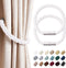 NICEEC 2 Pack Strong Magnetic Curtain Tiebacks Modern Simple Style Drape Tie Backs Convenient Decorative Weave Rope Curtain Holdbacks for Thin or ...