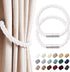 NICEEC 2 Pack Strong Magnetic Curtain Tiebacks Modern Simple Style Drape Tie Backs Convenient Decorative Weave Rope Curtain Holdbacks for Thin or ...