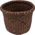 NUOBESTY Round Seagrass Planter Basket: 5.5x7.1" Woven Flower Pots Cover Plant Pots Containers - Wicker Plant Pot Basket Desktop Sundries Containe...