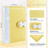 Onlyesh Budget binder, Shiny A6 Binder, Refillable 6 Ring Mini Binder for A6 Filler Paper, Leather Binder Cover with Magnetic Buckle Closure, Yell...