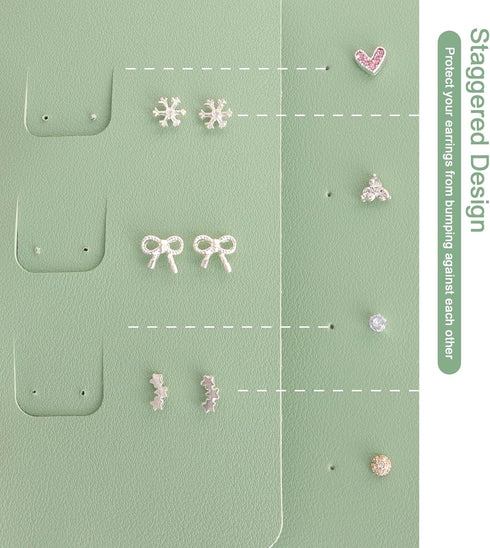 Earring Organizer Book Design Earring Holder Travel Capable to Hold 42 Pairs Jewelry Holder for Girls Gift Earring Storage Case Organizer Roll Fol...