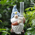 FORUP Resin Gnome Rain Gauges, Resin Gnome Garden Statue with a Plastic Rain Gauge, Hand Painted Gnome Sculpture Water Gauge for Rain...
