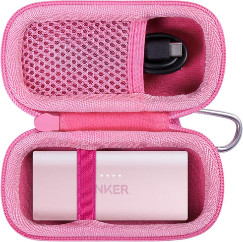 co2CREA Hard Case Compatible with Anker 621 Nano Power Bank 5,000mAh 12W Portable Charger, Pink Case...