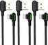 USB 90 Degree Right Angle Design Gaming LED Nylon Braided Sync Charge Double Size USB Reversible Data 6FT/1.8M Cable Compatible New Phone/Pad/Pod ...