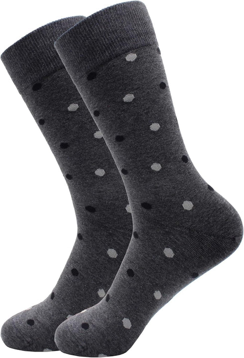 Mens Grey Dress Socks Size 10-13, Cotton Crew Calf Socks...