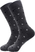 Mens Grey Dress Socks Size 10-13, Cotton Crew Calf Socks...