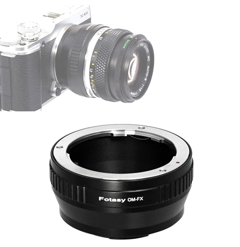 Fotasy OM Lens to Fuji X Adapter, Olympus OM Mount to X Mount Adapter, fits Fujifilm X-Mount Mirrorless Cameras X-Pro2 X-E2 X-E3 X-A5 X-M1 X-T1 X-...