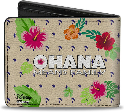 Buckle-Down Men's Stitch Winking Pose + Ohana Means Family/Tropical Icons, Multicolor, Standard Size...