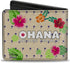 Buckle-Down Men's Stitch Winking Pose + Ohana Means Family/Tropical Icons, Multicolor, Standard Size...