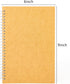 DSTELIN 9 inch x 6 inch, 100GSM, Blank Spiral Notebook, 1-Pack, Soft Cover, Sketch book, 160 Pages / 80 Sheets, (Brown)...