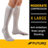 FUTURO Anti-Embolism Knee Length Stockings, Extra Large Regular, White. Moderate (18 mm/Hg)...