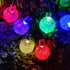 Solar String Lights Outdoor, 20ft Waterproof 30 LEDs 8 Modes Crystal Globe Solar String Fairy Lights Backyard Patio Christmas Lights for Holiday P...