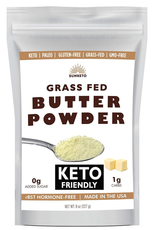 Organic Grassfed Real Butter Powder - Keto NON GMO rBST Hormone Free Paleo Low Carb Sugar Free Gluten Free - Healthy Fat Bomb - Great in Keto Coff...