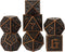 UDIXI Metal DND Dice Maze Carved D&D Dice Set 7PCS Copper Metal Dice with Leather Pouch for Dungeons and Dragons Role Playing Games...