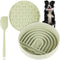 Hertzko Silicone Slow Feeder Dog Bowl Set - Bowl, Lick Mat, Spatula - Silicone Slow Feeder Dog Bowls - Dog Slow Feeder - Slow Feeder Cat Bowl - Ca...
