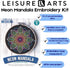 Leisure Arts Embroidery Kit 6" Neon Mandala- cross stitch kits for beginners - embroidery kit for beginners - embroidery kits for adults - embroid...