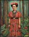 Posterizer 1 pcs- Frida Kahlo inspied art in beautiful red dress-Famous Figures Art Collection-Floral Botanical Art- Living Room Bedroom Decor- un...