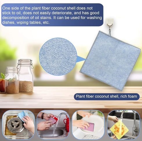 2024 New Non-Scratch Wire Dishcloth, Multipurpose Wire Dishwashing Rag for Wet and Dry, Wire Miracle Cleaning Cloths, Suitable for Kitchen Supplie...