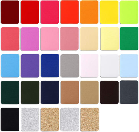 AUGSHY 33 Pcs Iron On Patches, 31 Colors Great for Jeans Crafts...
